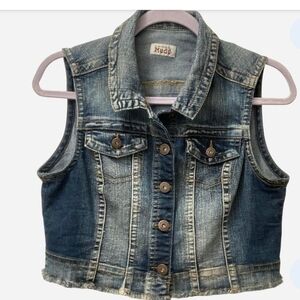 Pre-owned Mudd Blue Denim Kids Vest